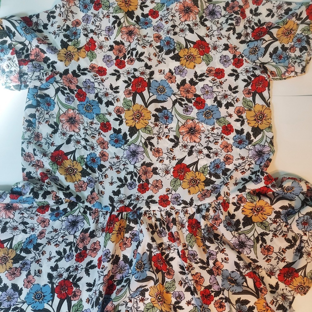 Ophelia Roe Womens L Button Up Top Boho Floral Whimsical‎ - Picture 5 of 6